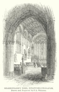 Graf van Shakespeare, Stratford-upon-Avon (gravure)