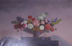 Bloemen in een schaal door J.L. Camradt