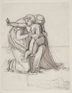 Moeder en kind. Studie voor Andromache die Hectors dood betreurt door J.L. Lund
