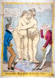 Voorgenomen standbeelden voor Waterloo Place, 1821