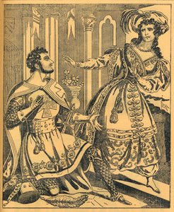 Ivanhoe: Sir Brian de Bois Guilbert & Rebecca, 19e eeuw door JL Marks