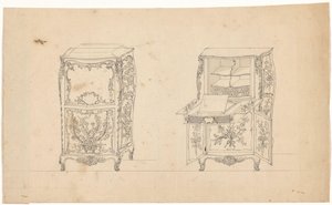 Twee secretaires door J.L. Th. Baijer (attributed to)