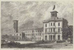 Osborne, de maritieme residentie van Hare Majesteit, Isle of Wight, het terras