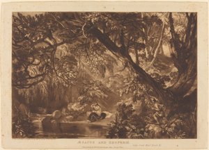 Aesacus en Hesperie, gepubliceerd 1819 door Joseph Mallord William Turner