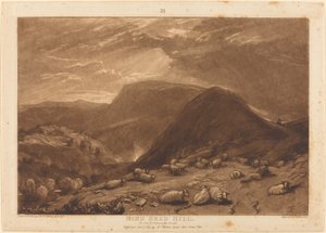 Hind Head Hill, gepubliceerd 1811 door Joseph Mallord William Turner