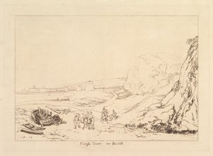 Martello Torens bij Bexhill, Sussex Liber Studiorum, deel VII, plaat 34, 1811