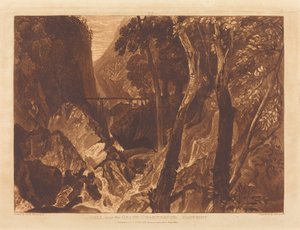 Molen bij de Grand Chartreuse, gepubliceerd 1816 door Joseph Mallord William Turner