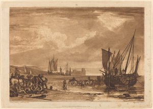 Scène aan de Franse kust, gepubliceerd 1807