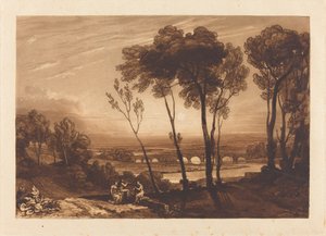 De Brug in de Verte, gepubliceerd 1808 door Joseph Mallord William Turner