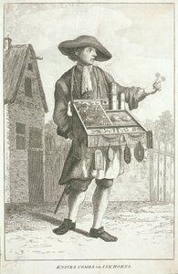 Messen Kammen of Inktpotten, Cries of London, ca. 1750 door JM