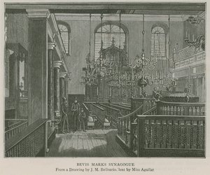 Bevis Marks Synagoge door J.M. Belisario