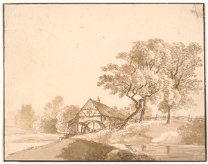 Een molen bij Lausanne door J.P. Møller