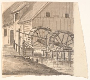 Molenrad en deel van molen door J.P. Møller