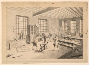Een werkplaats van een meubelmaker uit Diderot