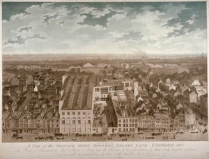 Luchtfoto van de Genuine Beer Brewery, Golden Lane, City of London, 1807