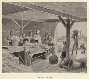 De Cotton Gin (litho) door J. (after) Steeple Davis