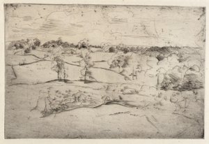 Landschap door J. Alden Weir