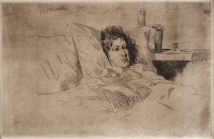 Moeder en kind door J. Alden Weir