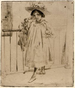 Op de veranda door J. Alden Weir