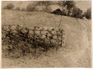 De schuur door J. Alden Weir