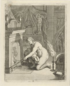 Thetis stopt Achilles in het vuur Scènes uit het leven van Achilles (serie) Vitam et mortem achilli (serie) door J. Alexander Janssens
