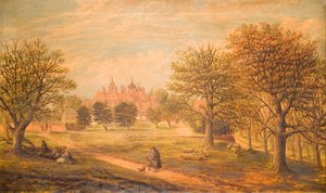 Aston Hall vanuit het westen, 1800-1900