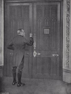 Black Rods Knock door J. Benjamin Stone