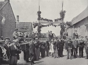 Corby Pole Fair, Stoelen en Polen van Bezoekers door J. Benjamin Stone