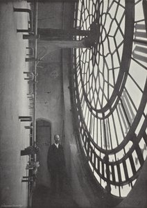Binnenaanzicht van de Wijzerplaat van Big Ben door J. Benjamin Stone