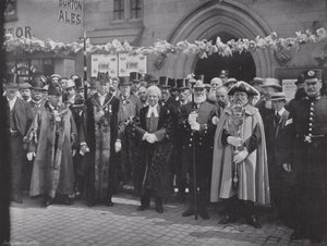 Lichfield Greenhill Bower, Verzamelen voor de Processie door J. Benjamin Stone