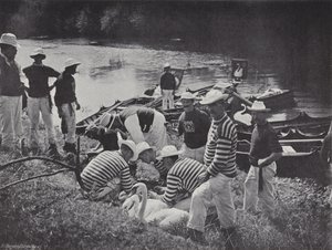 Zwanen op de Theems, Nicking of Marking door J. Benjamin Stone
