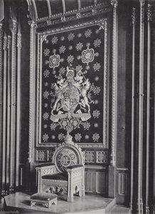 De Koninklijke Zetel in de Kleedkamer van de Koning door J. Benjamin Stone