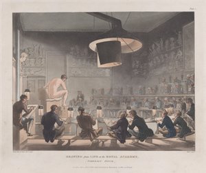 Tekening uit het Leven aan de Koninklijke Academie, Somerset House, 1 januari 1808