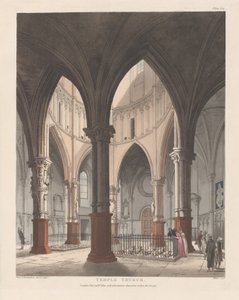 Temple Church, 1 september 1809 door J. Bluck