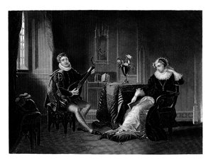 Chatelar speelt de luit voor Mary Queen of Scots