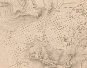 Griekenland, de Peiraeus of Port Drako onderzocht door Commandant Thomas Graves, H.M.S. Beacon 1840 (detail) door J. & C. Walker