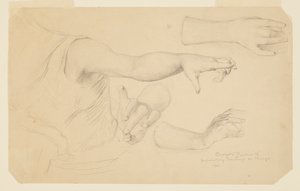 Studies van Handen voor Koepel van Fabrieken en Vrije Kunsten Gebouw, Wereldtentoonstelling, Chicago, IL