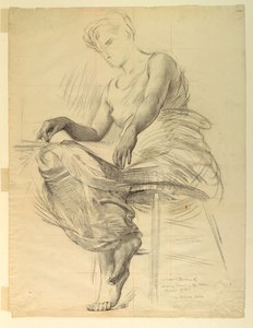 De Morsecode, Studie voor Fabrieken en Vrije Kunsten Gebouw, Wereldtentoonstelling, Chicago, IL door J. Carroll Beckwith