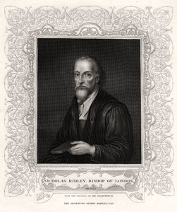 Nicholas Ridley, bisschop van Londen, 19e eeuw door J. Cochran
