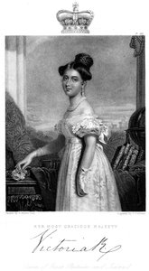 Victoria, Koningin van Groot-Brittannië en Ierland, c1838 door J. Cochran