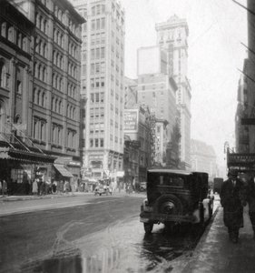 Broadway en het Times-gebouw, New York City, VS, 20e eeuw