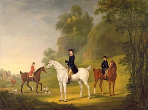Lord Bulkeley en zijn Harriers, zijn jager John Wells en Whipper-In R. Jennings, 1773