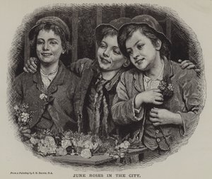 Juni Rozen in de Stad (gravure) door J. Gillis Brown