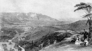 Uitzicht vanaf Box Hill, richting Norbury, Surrey, 19e eeuw door J. H. Kernot