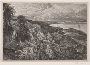 Uitzicht vanaf Munkebjerg over de Vejle fjord door J. Hildebrand