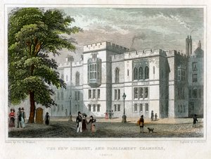 De Nieuwe Bibliotheek en Parlementskamers, Westminster, Londen door J Hinchcliff