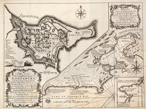 Een plan van de stad en haven van Louisburg, Cape Breton door J. Hinton