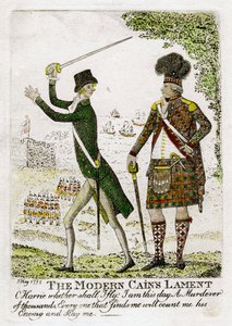 Het moderne Kains Lament, 1798