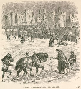 Miss Rist strooit as op Tower Hill, Londen