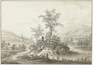 Landschap door J. Krausz